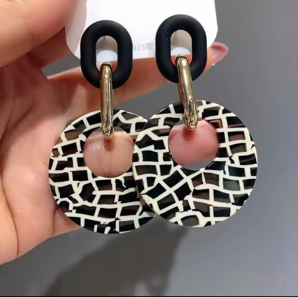 Leopard Earrings Women's Geometric Dangle New F29